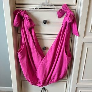 SHEIN hot pink cropped shirt, NWOT, size 3X